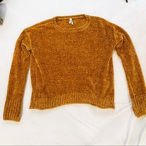 mustard chenille sweater